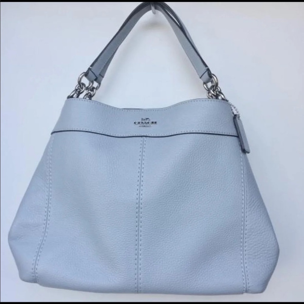 ⭕️SOLD⭕️Coach Lexy Purse Pale Blue w/Gift Box